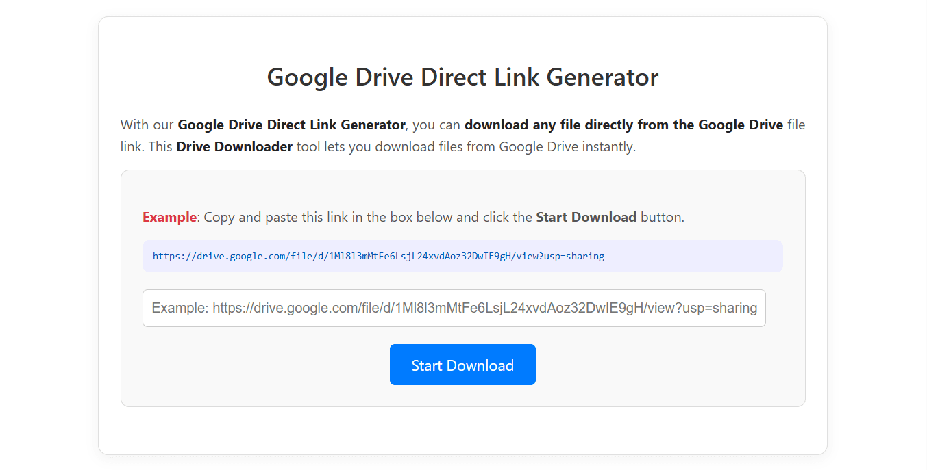 Google Drive Direct Link Generator [2026]