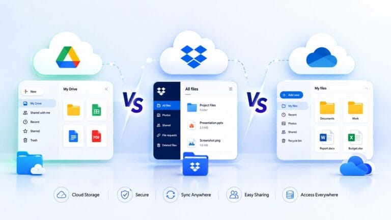 Google Drive vs Dropbox vs OneDrive