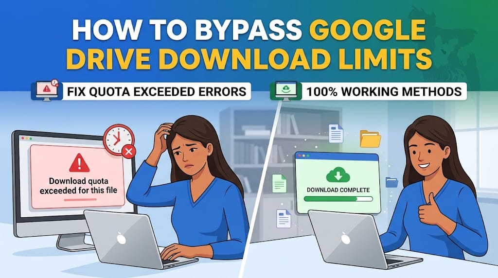How to Bypass the Google Drive Download Limit (100% Working)