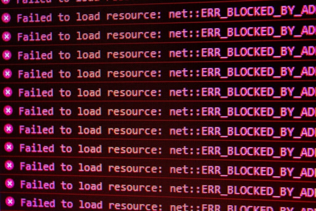 Google Drive Download Quota Exceeded: 3 Fixes Red network error messages on a computer screen illustrating why Google Drive quota errors occur
